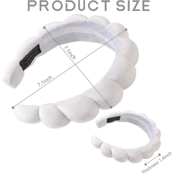 🆕Women Black Cotton Blend Terry Cloth Makeup Hair Wrap Facial Mask Shower - Picture 2 of 7